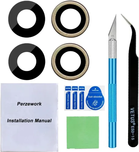 Miniatura 11 de 2 Unidades OEM trasera lente de la cámara trasera reemplazo de cristal para iPhone 13 y iPhone 13 Mini con adhesivo preinstalado y kit de iPhone 13