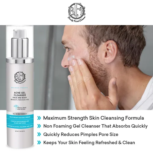 Miniatura 5 de Tratamiento de lavado facial para acné con peróxido de benzoilo – Combate las imperfecciones del acné al contacto para brotes quísticos, piel grasa