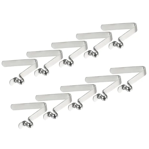 Miniatura 15 de PATIKIL Broches de paleta de kayak de 0.197 x 0.118 in, paquete de 10 clips de acero en forma de V de un solo pasador, clips de resorte, tubo