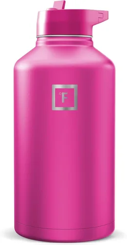 Miniatura 98 de IRON °FLASK Frasco de hidratación para acampar y senderismo con boquilla, botella de agua deportiva de acero inoxidable aislada de boca ancha, Aurora