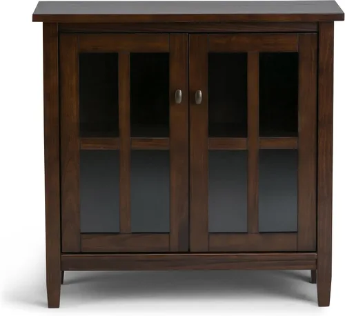 Miniatura 5 de Simpli Home - Mueble bajo Warm Shaker para almacenamiento, Pino, Marrón (Tobacco Brown)