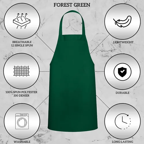 Miniatura 4 de Green Lifestyle - Juego de 12 delantales unisex, color negro, lavables a máquina, para cocina, manualidades, barbacoa, dibujo, exteriores