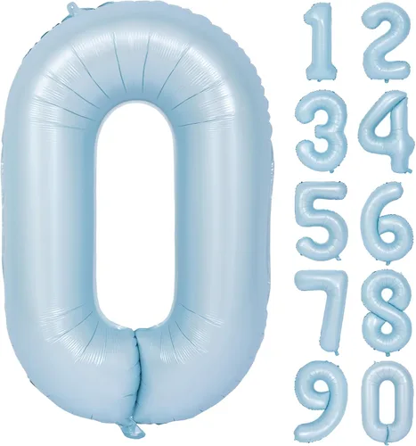 Miniatura 32 de Globos de helio de 40 pulgadas con dígitos dorados para fiesta de cumpleaños., Número 0, 40 pulgadas, número 0 oro 7