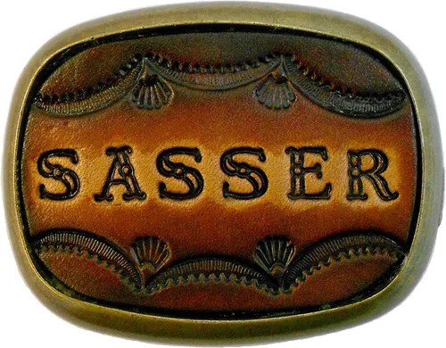 Miniatura 2 de Leather Custom Made Name Belt Buckle - USA - Up to 6 Letters
