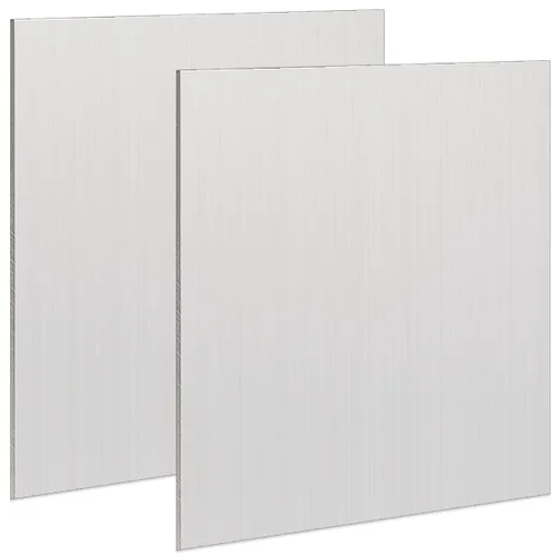 Paquete de 2 chapas de aluminio 6061 T651 de 8 x 8 x 1/16 pulgadas (0.06 pulgadas), placa de aluminio plana lisa cubierta con película protectora,