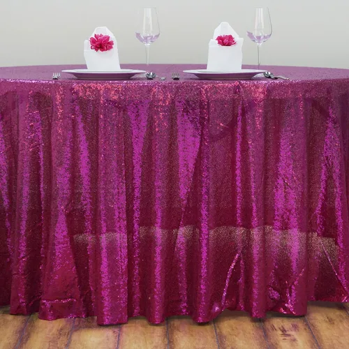 Miniatura 11 de Tableclothsfactory Luxury Collection - Manteles redondos de lentejuelas de 108 pulgadas, color dorado