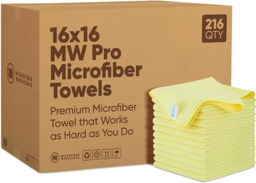 Miniatura 13 de Microfiber Wholesale Toallas de microfibra Pro Multi Surface de 16" x 16" a granel Caja: 216 Cantidad (negro)