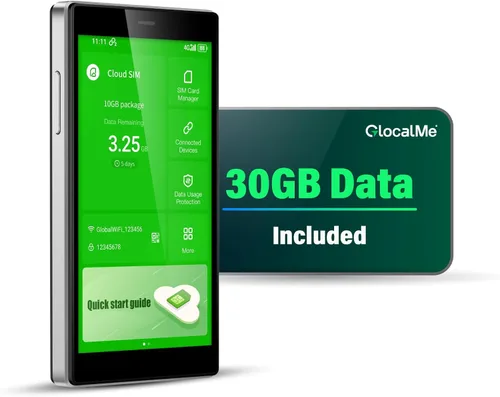 Miniatura 10 de GlocalMe Hotspot móvil G4 Pro 4G LTE con datos globales de 1 GB, hotspot WiFi portátil para viajes en más de 200 países, dispositivo de punto