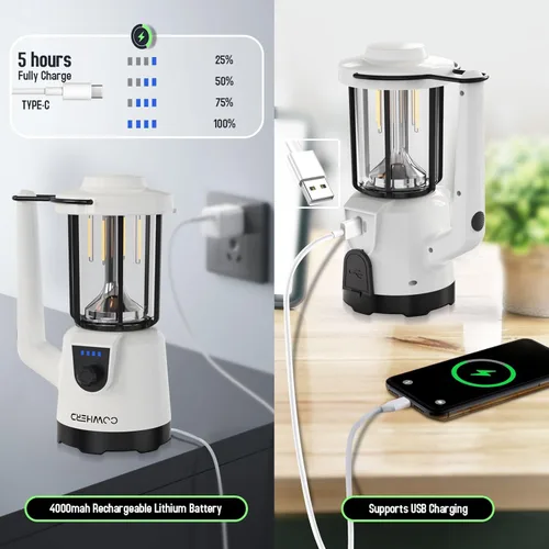 Miniatura 2 de Paquete de 2 linternas LED recargables – 1200LM súper brillante, modos de foco y linterna, impermeable, banco de energía, para cortes de energía
