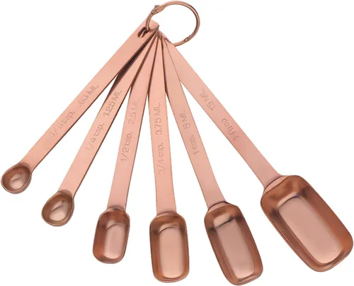 Miniatura 12 de Meisha - Juego de 6 cucharas medidoras de acero inoxidable de alta calidad, juego de herramientas de medición de cocina de metal de alta calidad