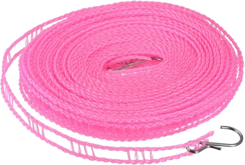 Miniatura 9 de uxcell Tendedero portátil, de nailon de 9.84 pies, resistente al viento, antideslizante, cuerda de lavado para patio, viajes al aire libre, camping