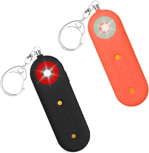 Miniatura 8 de ROTOPATA Luz estroboscópica de alarma de seguridad personal para mujeres, llavero de autodefensa de sirena de emergencia extra fuerte de 130 dB