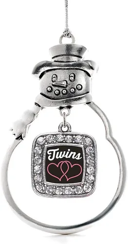 Miniatura 29 de Inspired Silver - Adorno de rodillo de reina - Adorno cuadrado de plata con muñeco de nieve con joyas de circonita cúbica