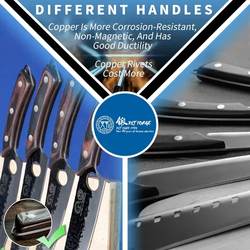 Miniatura 5 de XYJ - Juego profesional de cuchillos de chef serbios con bolsa enrollable, cuchillos de cocina japoneses, cuchillo de carnicero, cuchillo de cocina