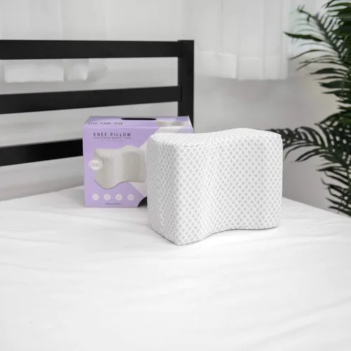 Miniatura 3 de SensorPEDIC Almohada de apoyo de rodilla de espuma viscoelástica, talla única, color blanco