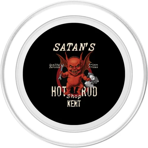 Miniatura 2 de Satan's Retro Hot Rod Shop Fat Devil KENT Shovelhead PopSockets MagSafe PopGrip for iPhone