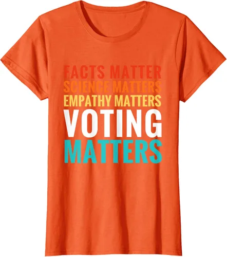 Miniatura 41 de Facts Matter Science Matters Voting Matters - Camiseta demócrata liberal, Negro, S