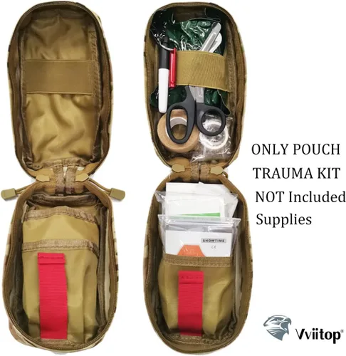 Miniatura 6 de Soporte para torniquete, bolsa táctica portátil de primeros auxilios para trauma pequeño con sistema Molle IFAK bolsa médica, kit de emergencia EMT