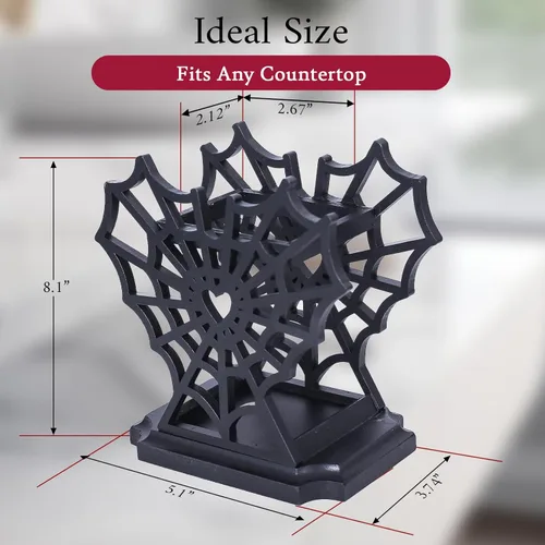 Miniatura 4 de Dispensador de jabón de telaraña, soporte para jabón de manos en forma de corazón de telaraña de Halloween para baño, dispensador de jabón de madera