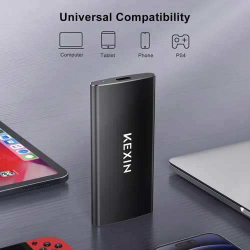Miniatura 4 de KEXIN Disco duro externo SSD 1TB Disco duro externo USB C SSD portátil, hasta 500 MB/s, USB 3.1 Unidad de estado sólido externa 1T para PC, Mac