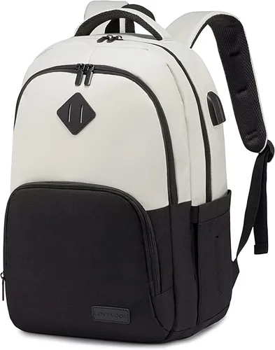 Miniatura 12 de LOVEVOOK Mochila escolar para mujeres y hombres, mochila clásica con compartimento para laptop de 15.6 pulgadas, bolsa ligera para libros
