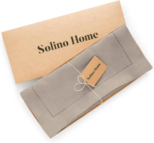 Miniatura 5 de Solino Home Camino de mesa de lino natural de 72 pulgadas de largo, 100% lino puro con vainica, peso medio, 14 x 72 pulgadas para cómoda, comedor
