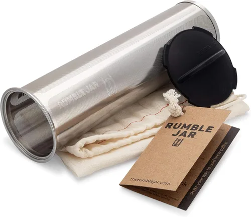 Miniatura 9 de Rumble Jar - Cafetera fría de próxima generación para tarros Mason - El filtro de 200 micrones es ideal para granos gruesos y café más fuerte