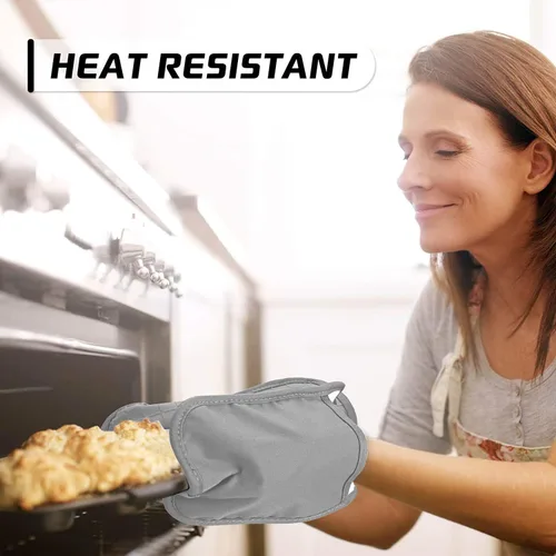 Miniatura 5 de HOMWE Soportes de silicona para ollas de cocina con bolsillos, juego de 2 salvamanteles, resistentes al vapor y al calor para manos y encimeras