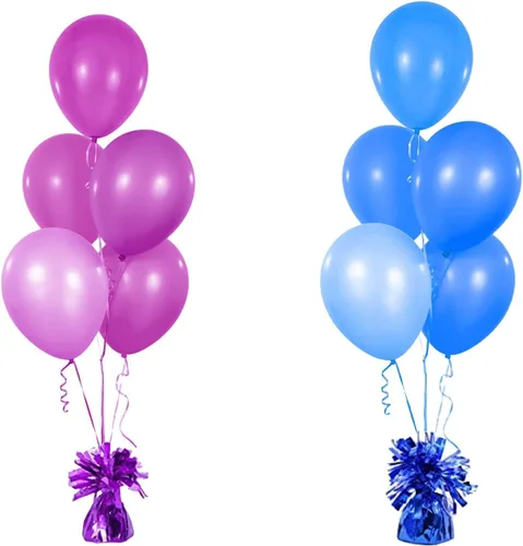 Miniatura 7 de Pesas de globos metálicos, recuerdos de fiesta de cumpleaños, regalos novedosos y mordazas, 5.5 pulgadas, paquete de 12 unidades plateado