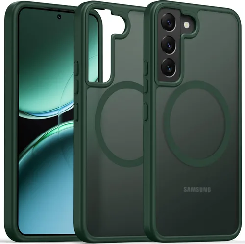 Miniatura 55 de Oterkin Funda magnética para Samsung Galaxy S24 Ultra mate, funda para teléfono S24 Ultra compatible con MagSafe, esmerilada, translúcida, a prueba