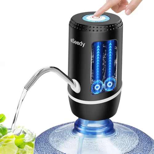 Bomba de agua para botella de 5 galones, dispensador de agua automático de carga USB con batería recargable, bomba eléctrica portátil de agua