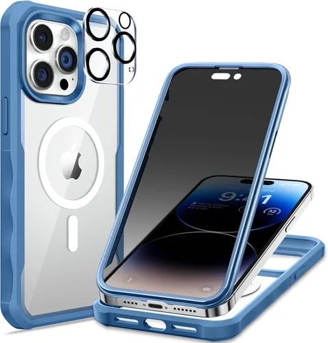 Miniatura 8 de seacosmo para iPhone Air Funda, Carcasa Completa con Protector de Privacidad de Vidrio Templado 9H Integrado y Protector de Lente de Cámara