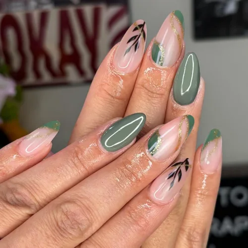 Miniatura 8 de Uñas postizas medianas a presión de almendra, con lazo 3D, perlas y diamantes de imitación, diseños de flores, uñas adhesivas, uñas acrílicas