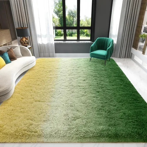 Miniatura 25 de Alfombra de área púrpura y azul de 6x9, alfombras grandes para sala de estar y dormitorio, alfombra mullida y linda, alfombras modernas