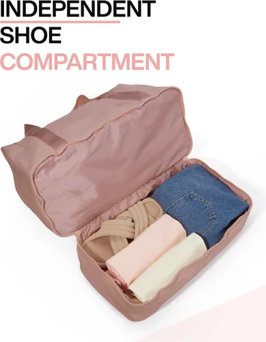 Miniatura 4 de BAGSMART Bolsa de gimnasio para mujer, bolsa de mano para el fin de semana, bolsas de viaje con funda de carretilla, bolsa de viaje para artículos