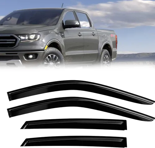 Miniatura 58 de Protectores de lluvia de ventana para Ford F150 SuperCab 2004-2014 2 piezas deflector de ventana para 09-14 F-150 con 2 puertas delanteras