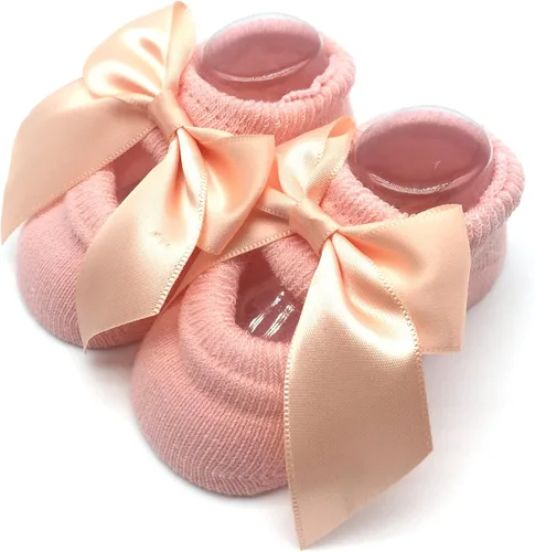 Miniatura 3 de Elesa Miracle Mary Jane Calcetines antiderrapantes para bebé niña Paquete de calcetines adorables antiderrapantes con flores perlas y moños