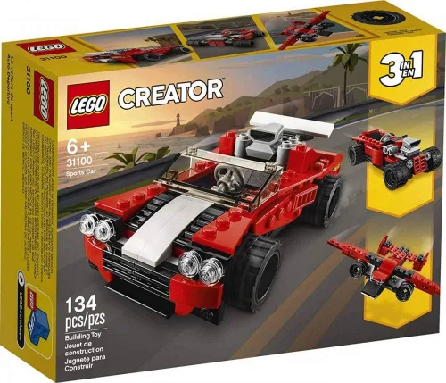 LEGO Creator - Coche deportivo de juguete 31100, 3 en 1 (134 piezas)