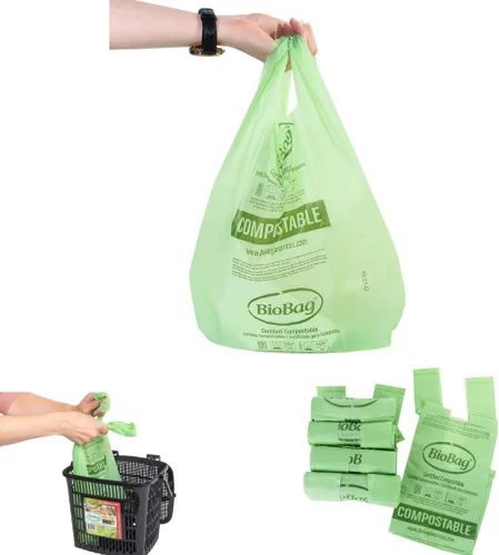Miniatura 12 de BioBag Contenedor de compostaje de cocina para encimera y 25 bolsas compostables certificadas de 3 galones, aprobadas por BPI y ASTM D6400