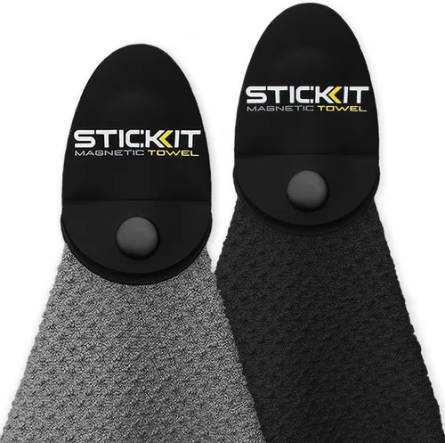 Miniatura 18 de STICKIT Toalla de golf magnética – Ultra absorbente con tejido de gofre de microfibra – Toalla de golf con imán para bolsas, palos y carritos