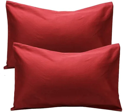 Miniatura 15 de Fundas de almohada de algodón peinado de 600 hilos (paquete de 2) tamaño Queen de 20.0 x 30.0 in, color rosa claro liso Rosa Claro (Sólido)