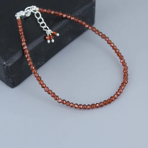 Miniatura 83 de Gempires - Pulseras de cuentas de piedras preciosas hechas a mano, ligeras, de cristal, para uso diario, hipoalergénicas, de 8 pulgadas, chapadas