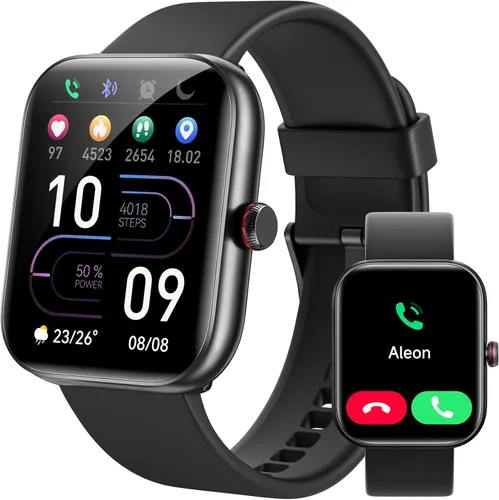 Miniatura 10 de Reloj inteligente para mujer, reloj inteligente para iPhone y Android Bluetooth (respuesta/llamada) Alexa integrado, rastreador de fitness HD