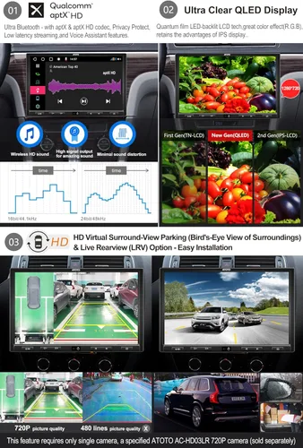 Miniatura 4 de [Pantalla QLED de 10.1 pulgadas] ATOTO S8 Ultra Plus Estéreo de automóvil de doble DIN, receptor de video Android en el salpicadero de 6G+128G