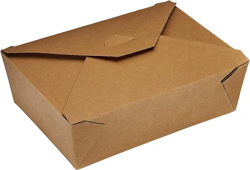 Miniatura 4 de EcoQuality Cajas de papel kraft marrón para llevar de 45 onzas, recipientes resistentes a la grasa para microondas, contenedores para llevar