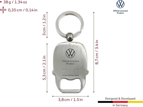 Miniatura 3 de BRISA VW Collection - Llavero Volkswagen con abrebotellas, diseño de autobús T1, T2