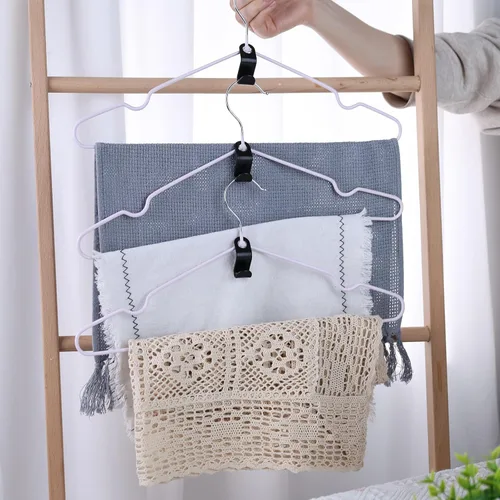 Miniatura 5 de MCPINKY Ganchos extensores de percha, 50 piezas de ganchos para colgar ropa, ganchos para colgar ropa, color negro