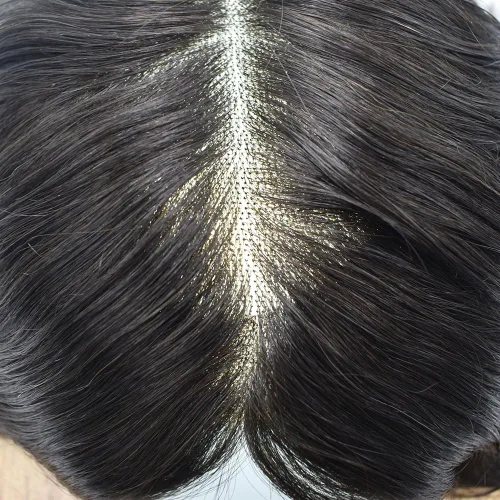 Miniatura 2 de LYRICAL HAIR Toupee para hombres, sistema de cabello de repuesto, monofilamento para hombre, postizo duradero con revestimiento de poliéster NPU