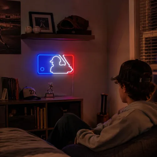 Miniatura 6 de Letreros de Neón de Béisbol Luces de Neón Letreros Luminosos para Pared Letreros LED Regulables para Dormitorio Habitación de Chicos Club Deportivo