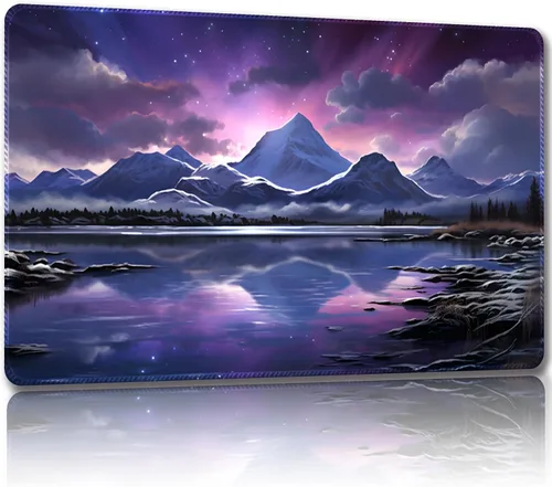 Miniatura 17 de Tapete de juego para MTG, con bolsas de almacenamiento gratis, tapete de juego de 24 x 14 pulgadas, TCG y alfombrillas de juego de mesa para Gato
